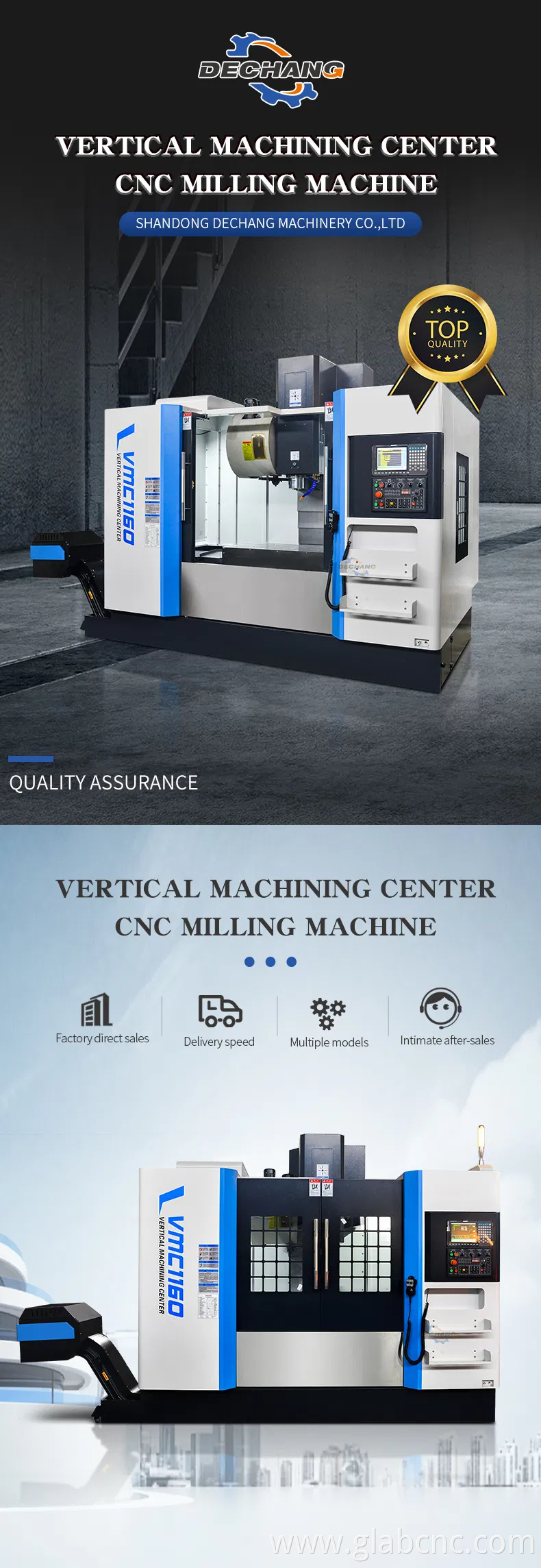 Hot Sale CNC Vmc1160 Machine Tools 3/4/5 Axis CNC Vertical Machining Center
